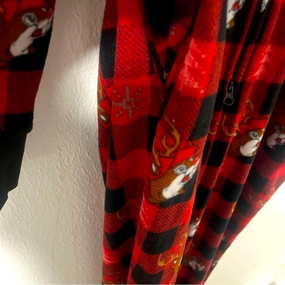 Buc-ee’s Unisex Size L/XL Onesie Beaver Hoodie/Tail Zip Up Pajama Lounge Pockets - Picture 5 of 11